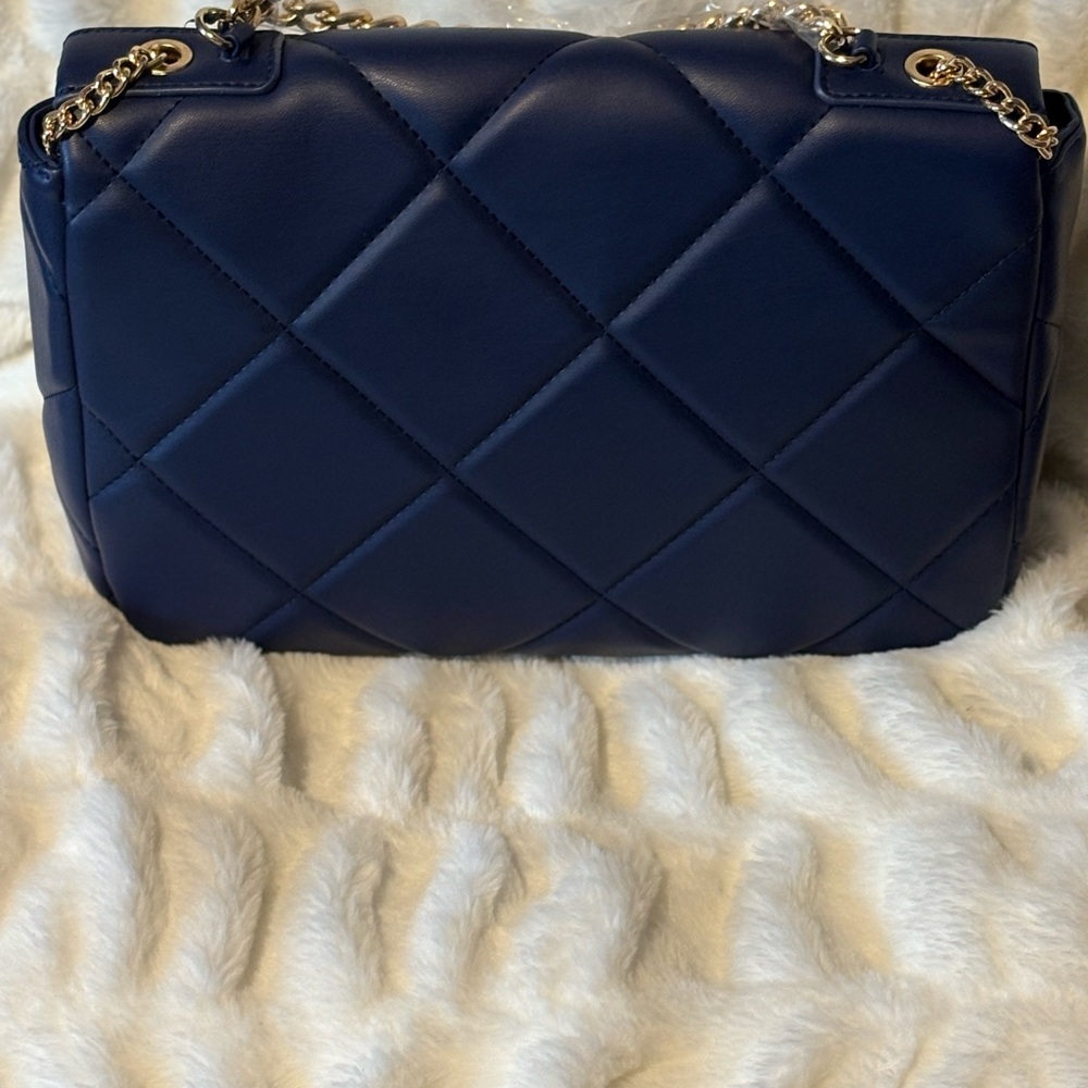 Badgley Mischka Navy Quilted Shoulder Bag - Picture 3 of 9